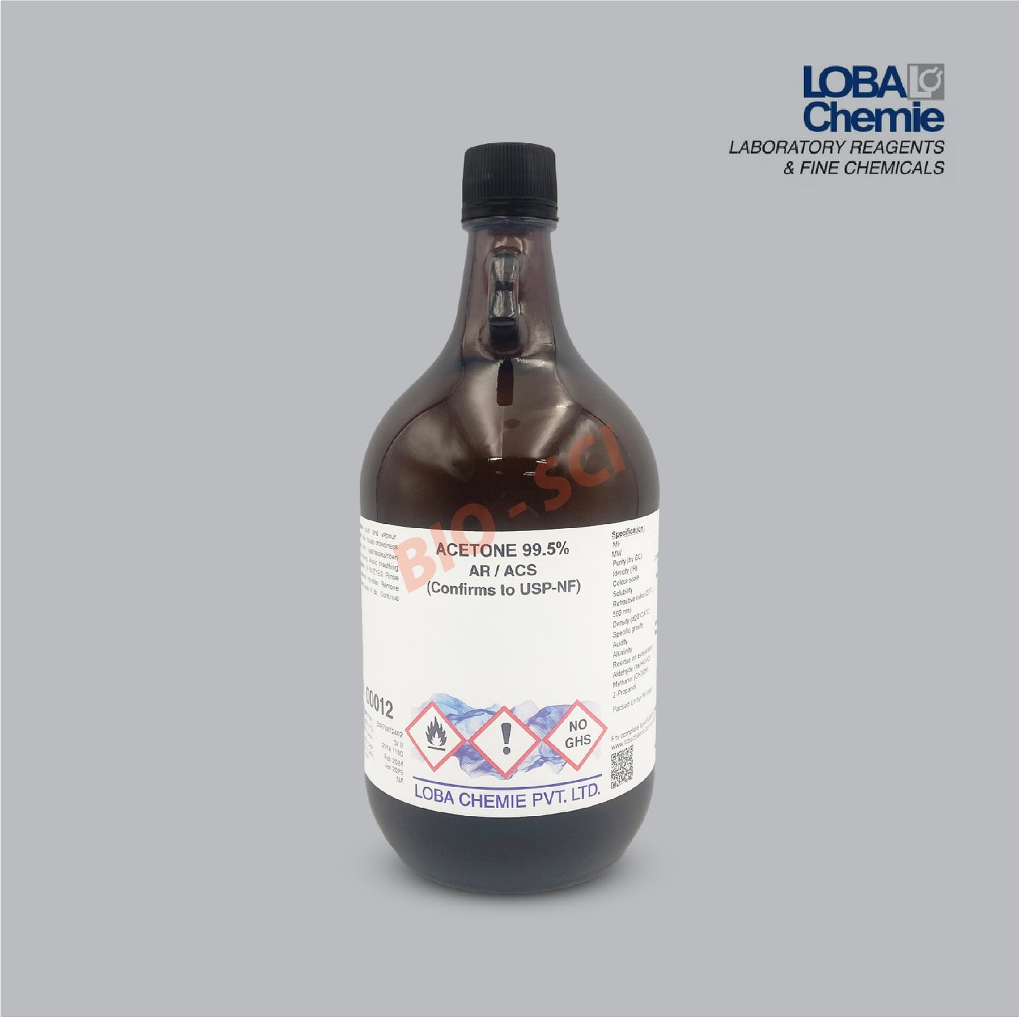 Acetone 99.5% AR / ACS (LOBA Chemie)