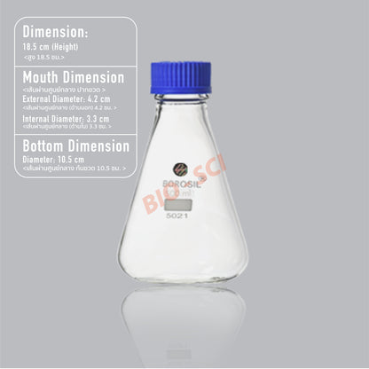 Erlemeyer Flask with Screw Cap ( Borosil® )