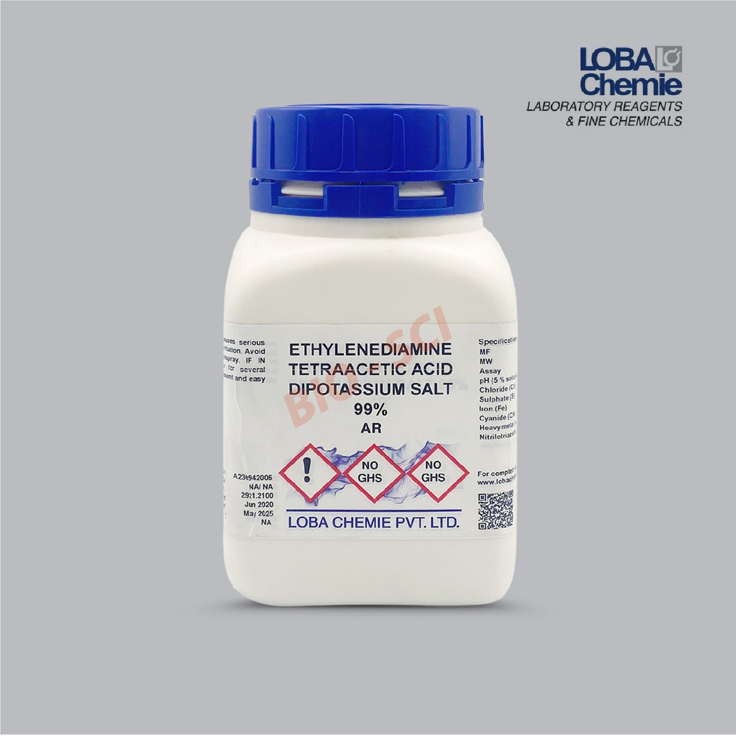 Ethylenediamine Tetraacetic Acid Dipotassium Salt, AR (LOBA Chemie)