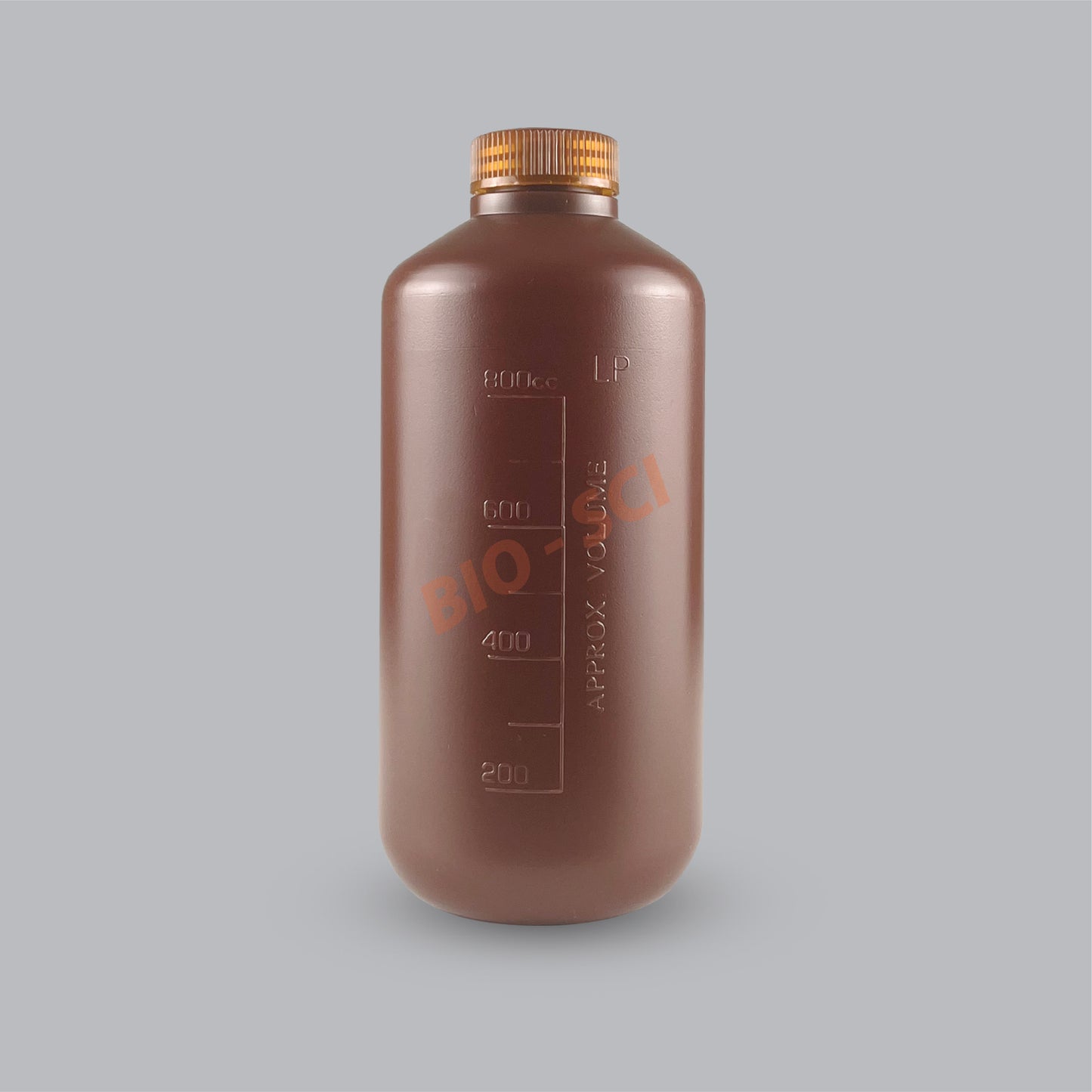 Narrow Mouth Bottle (HDPE, Amber)